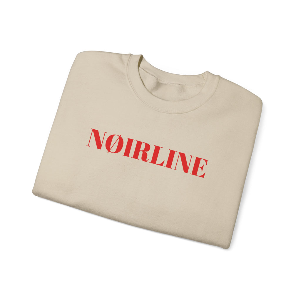 Noirline Crewneck Sweatshirt — Minimal Red Logo Pullover