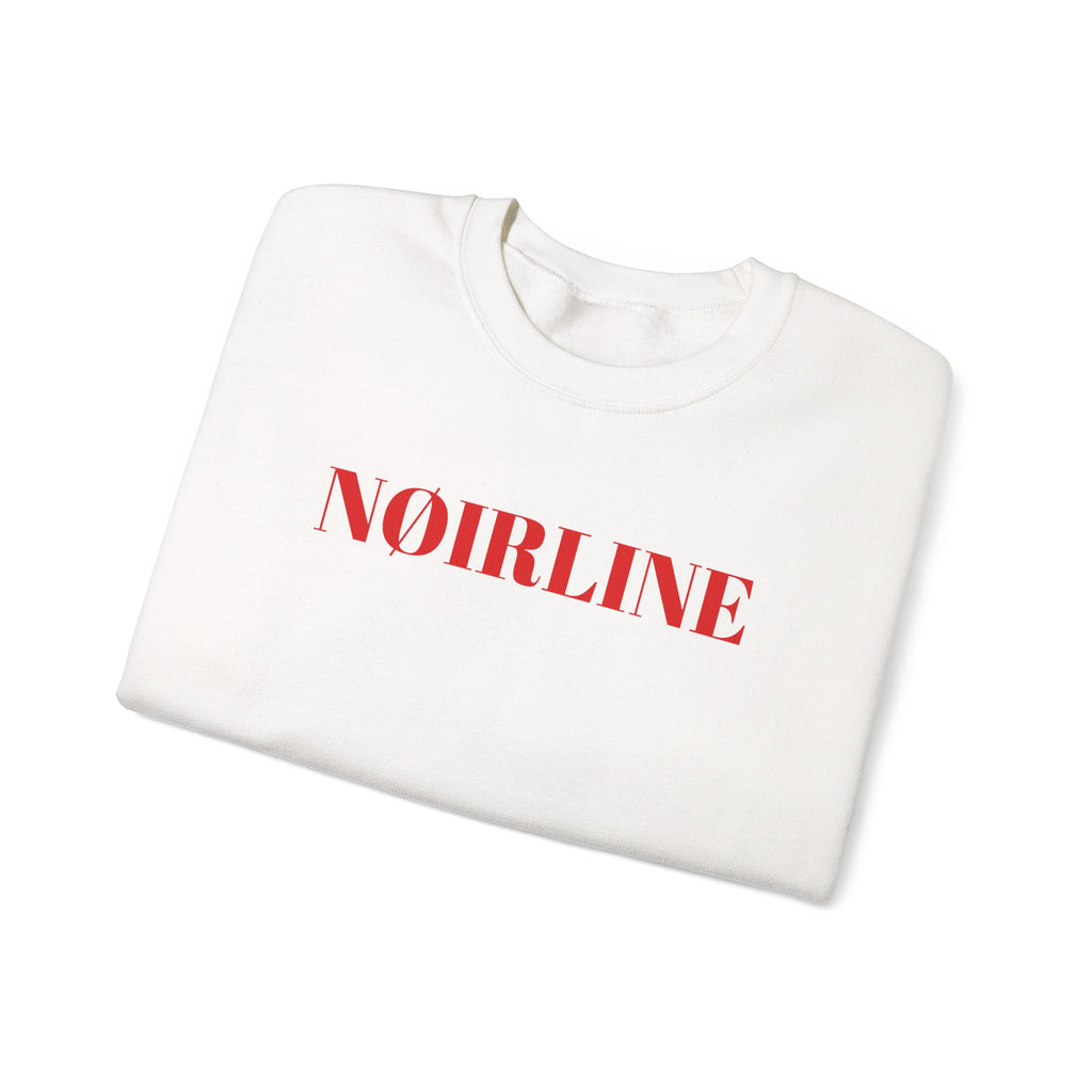 Noirline Crewneck Sweatshirt — Minimal Red Logo Pullover