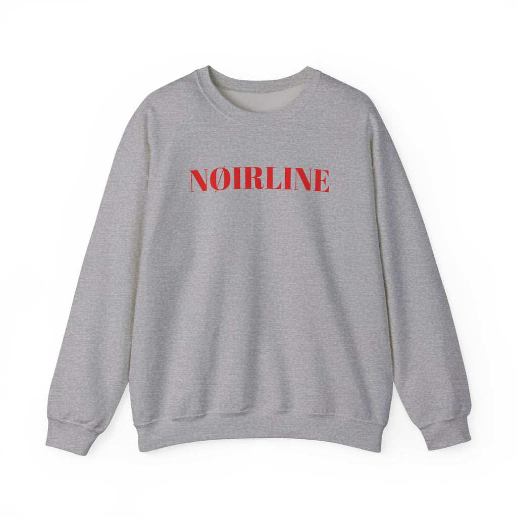 Noirline Crewneck Sweatshirt — Minimal Red Logo Pullover