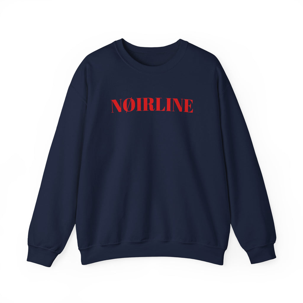 Noirline Crewneck Sweatshirt — Minimal Red Logo Pullover