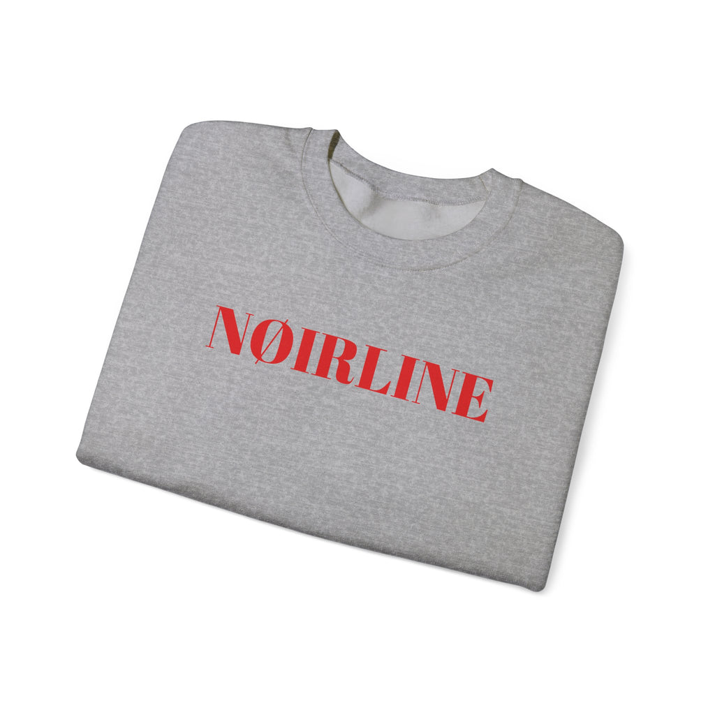 Noirline Crewneck Sweatshirt — Minimal Red Logo Pullover