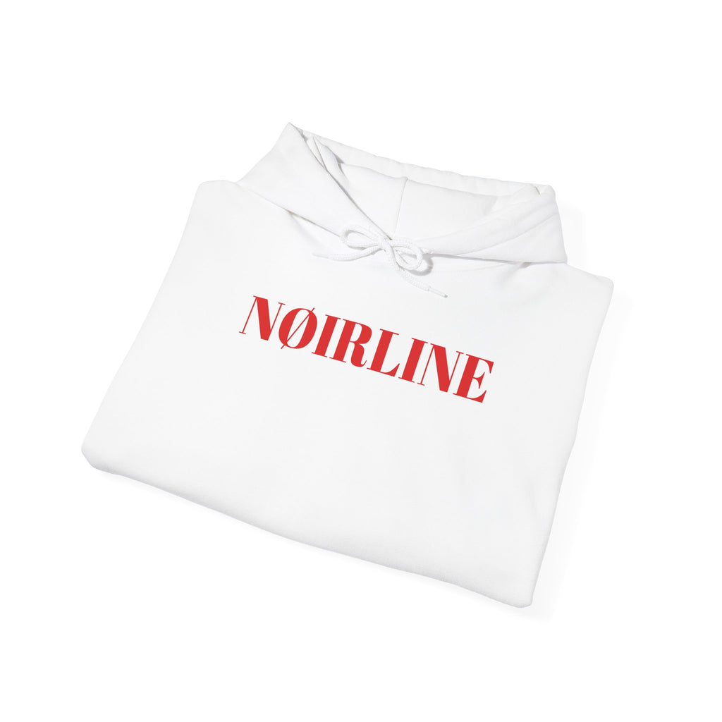 Noirline Hoodie — Minimalist Red Logo Pullover