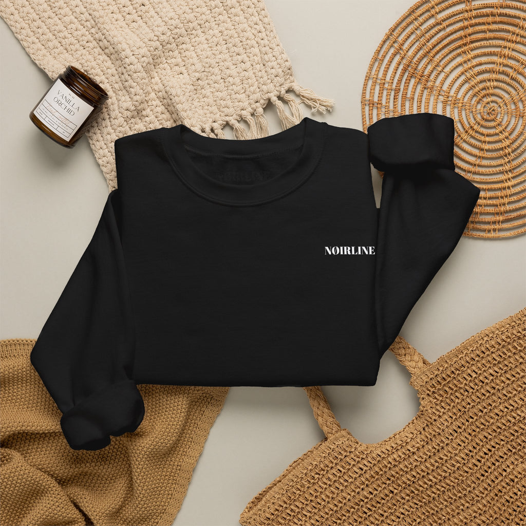 Noirline Glitch Crewneck Sweatshirt — Retro TV Graphic