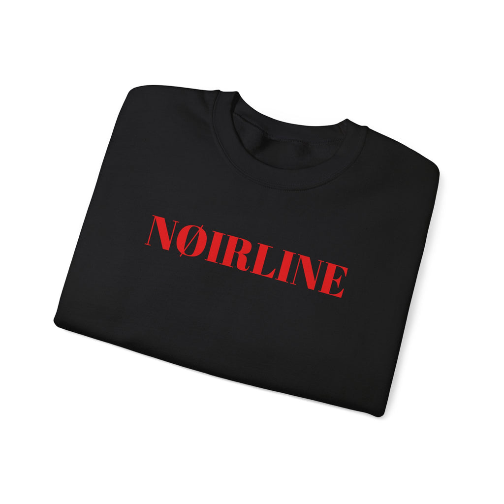 Noirline Crewneck Sweatshirt — Minimal Red Logo Pullover