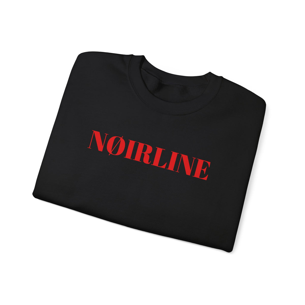 Noirline Crewneck Sweatshirt — Minimal Red Logo Pullover