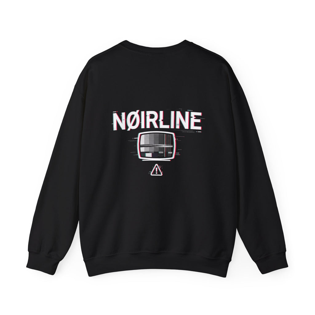 Noirline Glitch Crewneck Sweatshirt — Retro TV Graphic