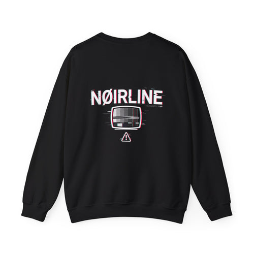Noirline Glitch Crewneck Sweatshirt — Retro TV Graphic