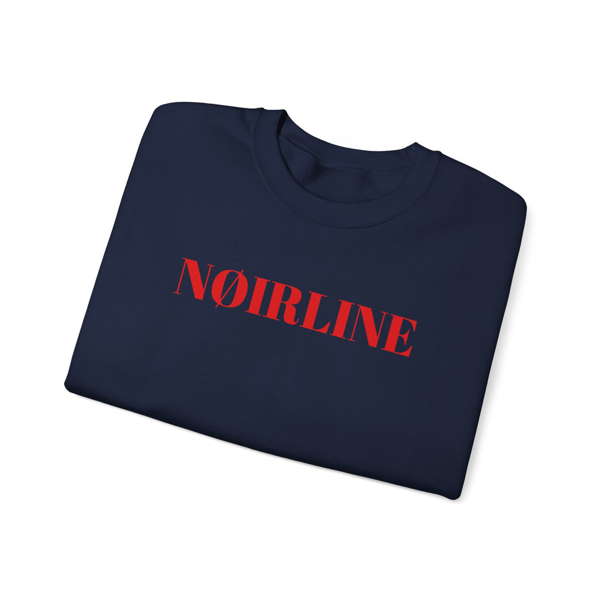 Noirline Crewneck Sweatshirt — Minimal Red Logo Pullover