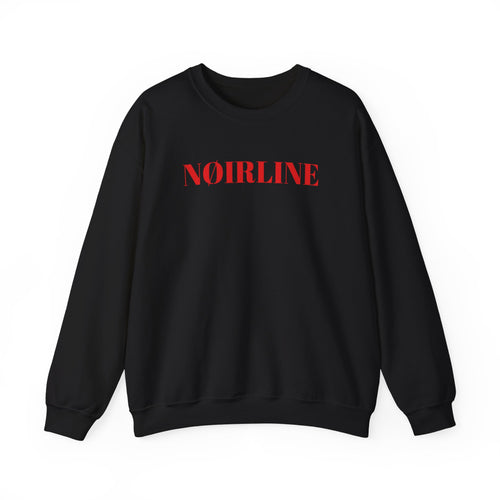 Noirline Crewneck Sweatshirt — Minimal Red Logo Pullover
