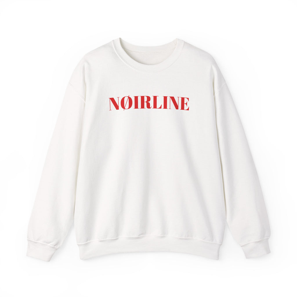 Noirline Crewneck Sweatshirt — Minimal Red Logo Pullover