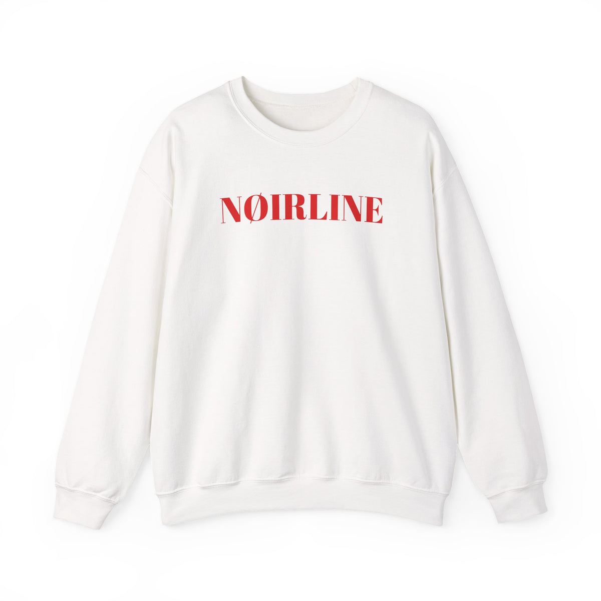 Noirline Crewneck Sweatshirt — Minimal Red Logo Pullover