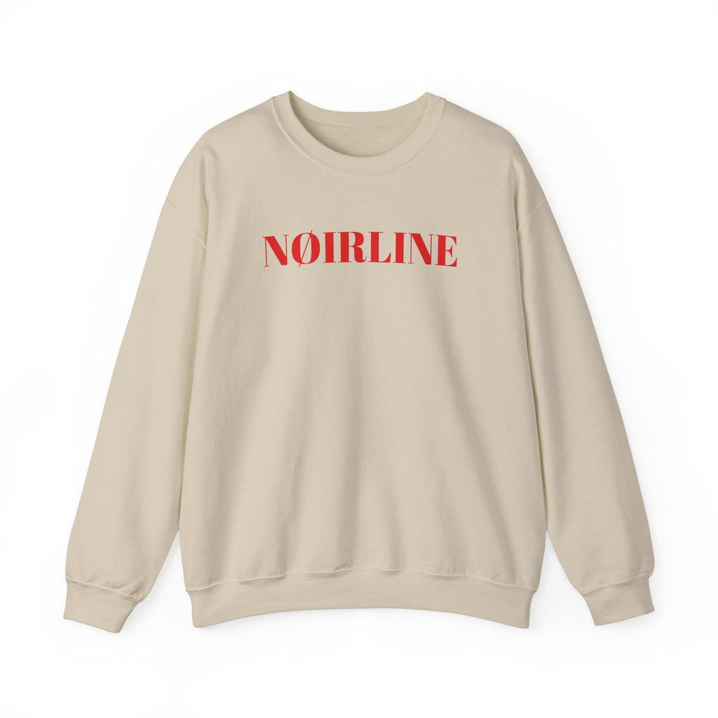Noirline Crewneck Sweatshirt — Minimal Red Logo Pullover